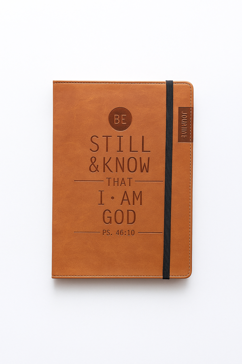 Journal - Tan Faux Leather - Inspirational Notebook