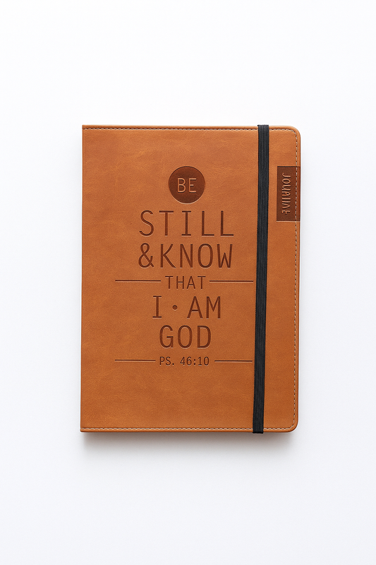 Journal - Tan Faux Leather - Inspirational Notebook
